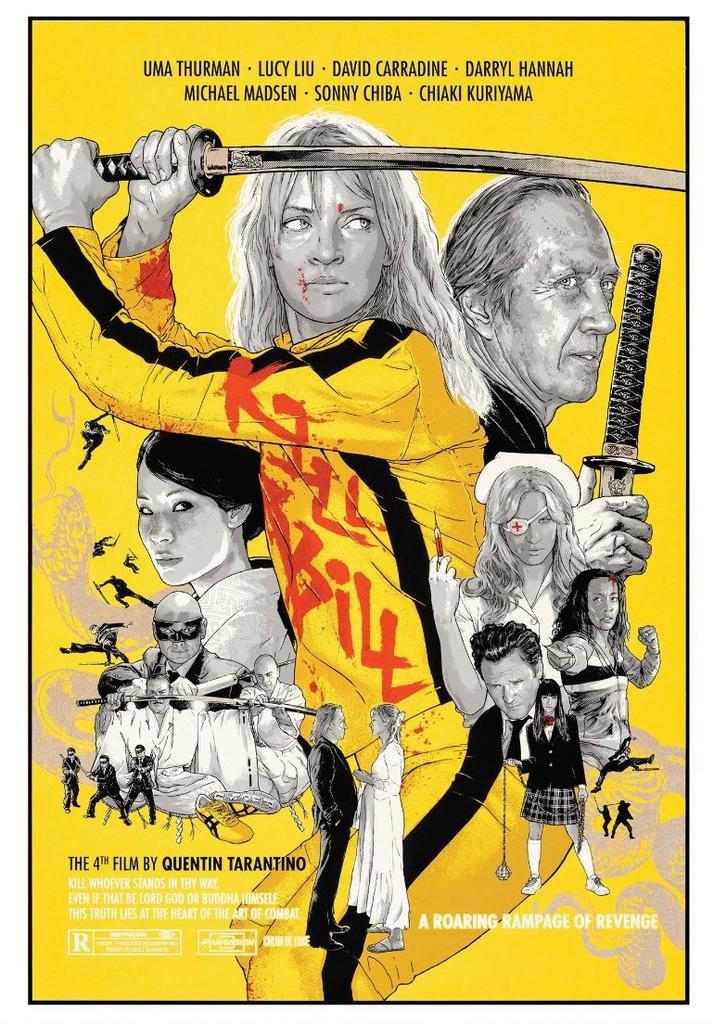 Posters - Poster Kill Bill - Kill Bill, Verzamelen, Muziek, Artiesten en Beroemdheden, Zo goed als nieuw, Verzenden
