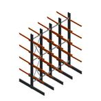 Aanbieding: Voordeelrij zware draagarmstelling dubbelzijdig, Zakelijke goederen, Kantoor en Winkelinrichting | Magazijn, Stelling en Opslag