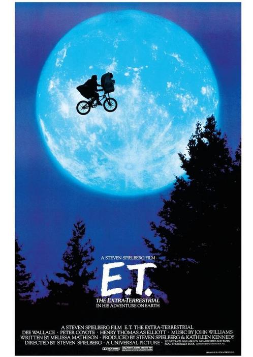 Posters - Poster E.T. - Blauw, Verzamelen, Muziek, Artiesten en Beroemdheden, Zo goed als nieuw, Verzenden