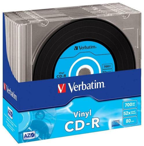 Verbatim | CD-R | 700 MB | Black | Vinyl | 10 Stuks, Computers en Software, Beschrijfbare discs, Nieuw, Verzenden