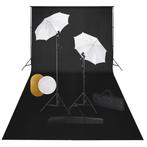 vidaXL Fotostudioset met lampen, paraplus, achtergrond en, Audio, Tv en Foto, Fotografie | Fotostudio en Toebehoren, Verzenden