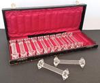 Messensteun (12) - Stunning Art Deco crystal knife rests in, Antiek en Kunst