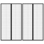 vidaXL Insectendeurgordijnen 2 st magnetisch 200x80 cm zwart, Huis en Inrichting, Stoffering | Gordijnen en Lamellen, Verzenden