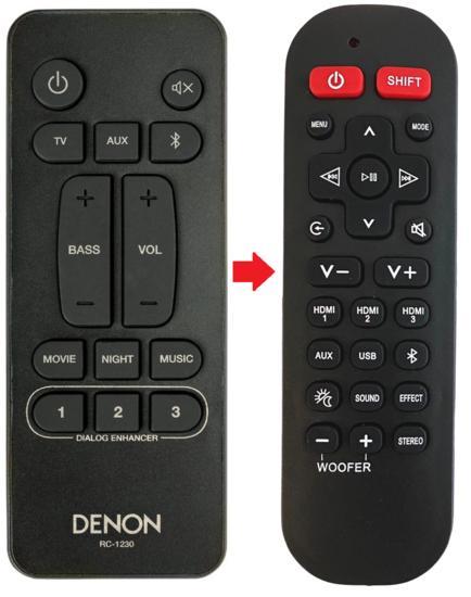 Denon RC-1230 afstandsbediening - Geschikt voor: DHT-S316, Audio, Tv en Foto, Afstandsbedieningen, Verzenden
