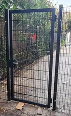 Enkele poort 1x1,8m zwart/grijs/groen B-kwaliteit compleet!, Nieuw, Ophalen of Verzenden, Looppoort, 150 tot 200 cm