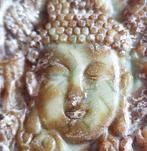 Oud-Chinees Groene jade Boeddha Hoofd Kraal Talisman - 61 mm