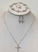 Religieuze set met katholiek kruis en kubische zirconia -