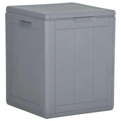 vidaXL Tuinbox 90 L PP rattan grijs, Tuin en Terras, Overige Tuin en Terras, Nieuw, Verzenden