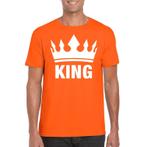 Oranje Koningdag King shirt met kroon heren - Koningsdag s.., Nieuw, Ophalen of Verzenden