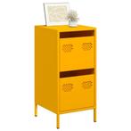 vidaXL Dressoir 35x39x73,5 cm koudgewalst staal mosterdgeel, Huis en Inrichting, Kasten | Dressoirs, Verzenden, Nieuw, Metaal