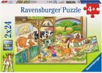 Vrolijk Boerderijleven Puzzel (2x24 stukjes) | Ravensburger, Nieuw, Verzenden