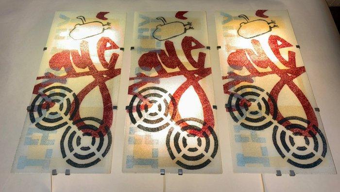 IKEA - Julia Treutiger - Wandlamp - Gyllen - Glas - Drie, Antiek en Kunst, Antiek | Meubels | Stoelen en Banken