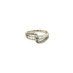 Witgouden ring met diamant 18 krt, Verzenden, Zo goed als nieuw, Wit, Goud