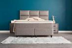 Opberg Boxspring Zelda - Grijs, Verzenden, Nieuw, Grijs, Modern
