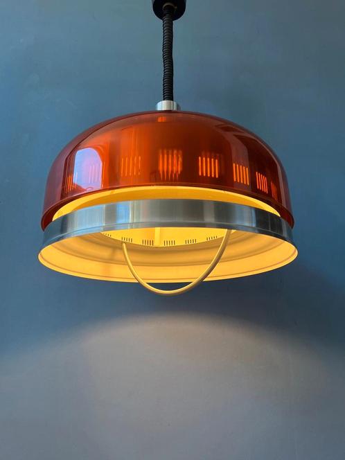 Orange Transparent Space Age UFO Pendant Lamp, Huis en Inrichting, Lampen | Hanglampen, Nieuw, Ophalen of Verzenden