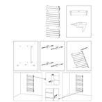 Handdoekradiator BWS Ress Middenaansluiting 681W 120x50 cm, Ophalen of Verzenden, Nieuw