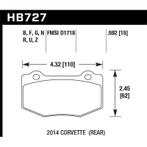Hawk 2014 Chevrolet Corvette HPS Rear Brake Pads -, Auto-onderdelen, Remmen en Aandrijving, Ophalen of Verzenden, Nieuw