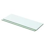 vidaXL Schappen 2 st 50x12 cm glas transparant, Huis en Inrichting, Woonaccessoires | Wandplanken en Boekenplanken, Verzenden
