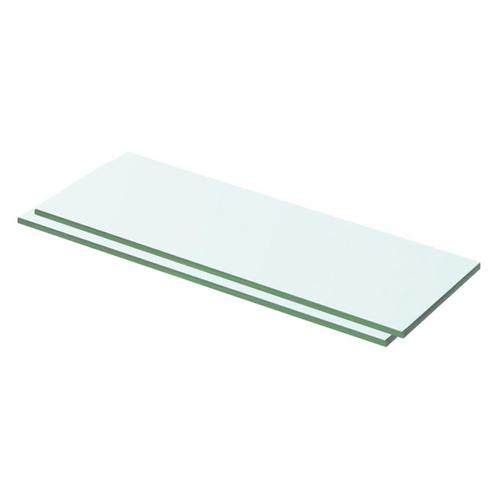 vidaXL Schappen 2 st 50x12 cm glas transparant, Huis en Inrichting, Woonaccessoires | Wandplanken en Boekenplanken, Nieuw, Verzenden