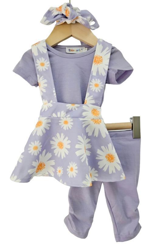 Baby meisjes kledingsetje paars met bloemetjes, Kinderen en Baby's, Babykleding | Baby-kledingpakketten, Nieuw, Overige maten