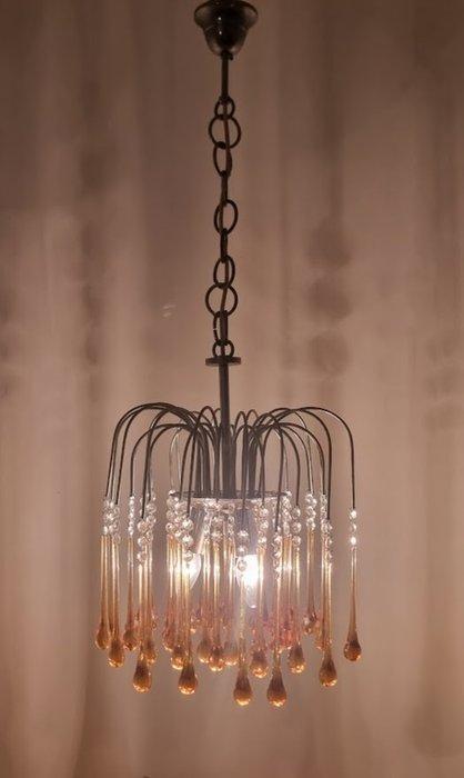 Kroonluchter - Wasserfall Design, Tropfenlampe - Metaal,, Antiek en Kunst, Antiek | Lampen