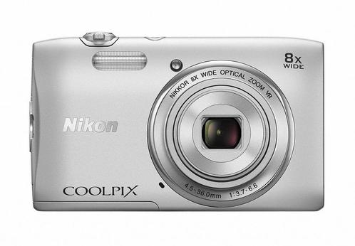 Nikon Coolpix S3600 Digitale Compact Camera - Zilver, Audio, Tv en Foto, Fotocamera's Digitaal, Zo goed als nieuw, Verzenden