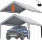 Carport - Overkapping auto - 3,7x6,1m - Grijs - VEVOR, Verzenden, Nieuw