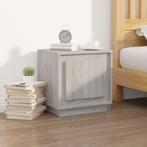vidaXL Nachtkastje 44x35x45 cm bewerkt hout grijs sonoma, Minder dan 45 cm, Verzenden, Nieuw, Minder dan 55 cm