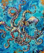 Jiel - Octopus in the deep abyss - No reserve, Antiek en Kunst, Kunst | Schilderijen | Modern