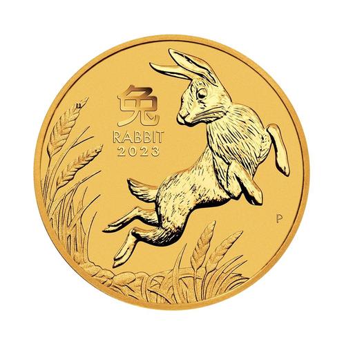 Gouden munt Lunar 2023 1/10 troy ounce, Postzegels en Munten, Edelmetalen en Baren, Verzenden