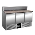 GGM Gastro | Saladette PREMIUM - 1368mm - 3 deuren - met |, Verzenden, Nieuw in verpakking