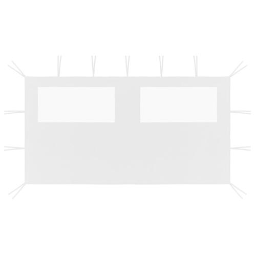 vidaXL Prieelzijwand met ramen 4x2 m wit, Tuin en Terras, Partytenten, Nieuw, Verzenden