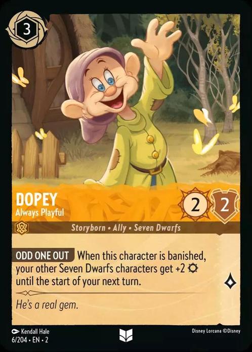 [6/204][S2] - DOPEY - Always Playful ENG NON-FOIL [M/NM], Verzamelen, Disney, Verzenden