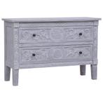 Dressoir Mahonie Grijs | OP=OP | Stijlvol & Duurzaam, Nieuw, Met lade(s), 25 tot 50 cm, Overige houtsoorten