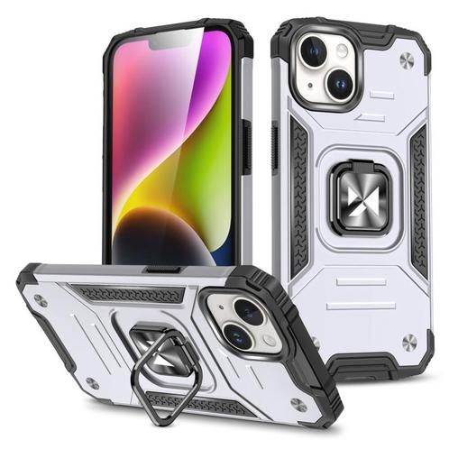 iPhone 15 Ring Armor Case met Magneet Zilver, Telecommunicatie, Mobiele telefoons | Hoesjes en Frontjes | Apple iPhone, Nieuw