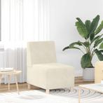 vidaXL Fauteuil 55 cm fluweel crèmekleurig, Verzenden, Nieuw, Eenpersoons, Stof