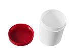 Wit potje met rode deksel (100 ml inhoud, PP plastic), Ophalen of Verzenden, Nieuw