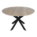 Eiken eettafel Ferris | Rond 130 cm | Naturel, Huis en Inrichting, Tafels | Eettafels, Ophalen of Verzenden, Nieuw