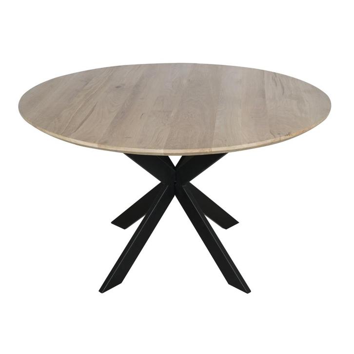 Eiken eettafel Ferris | Rond 130 cm | Naturel, Huis en Inrichting, Tafels | Eettafels, Nieuw, Ophalen of Verzenden
