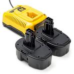 Startset: 2x DeWalt 18V XRP / DE9095, 123accu huismerk, Verzenden, Nieuw