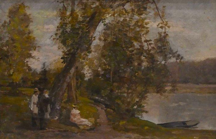 École Impressionniste Française (XIX) - Au Plen Air, Antiek en Kunst, Kunst | Schilderijen | Klassiek
