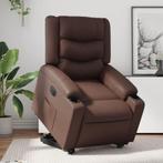 vidaXL Sta-op-stoel elektrisch kunstleer bruin, Huis en Inrichting, Fauteuils, Verzenden, Nieuw