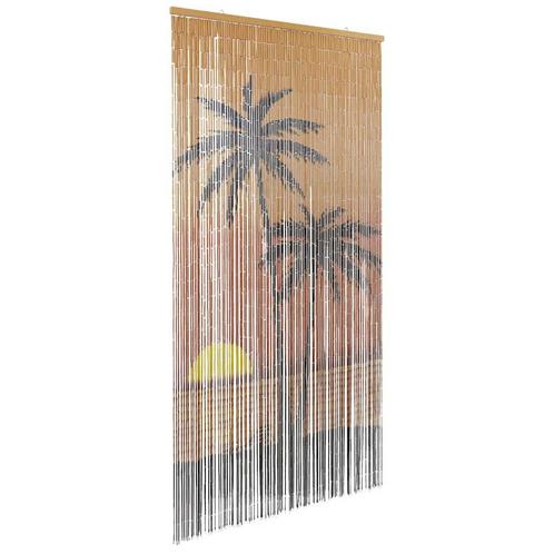 vidaXL Insectengordijn 100x220 cm bamboe palmboom print, Huis en Inrichting, Stoffering | Gordijnen en Lamellen, Nieuw, Verzenden