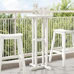vidaXL Bar Tafel Wit 55x55x107 cm HDPE, Tuin en Terras, Tuintafels, Verzenden, Nieuw