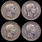 Albanië. Zog I. Lot of 4 coins: 1 Frang Ar & 2 Franga Ari