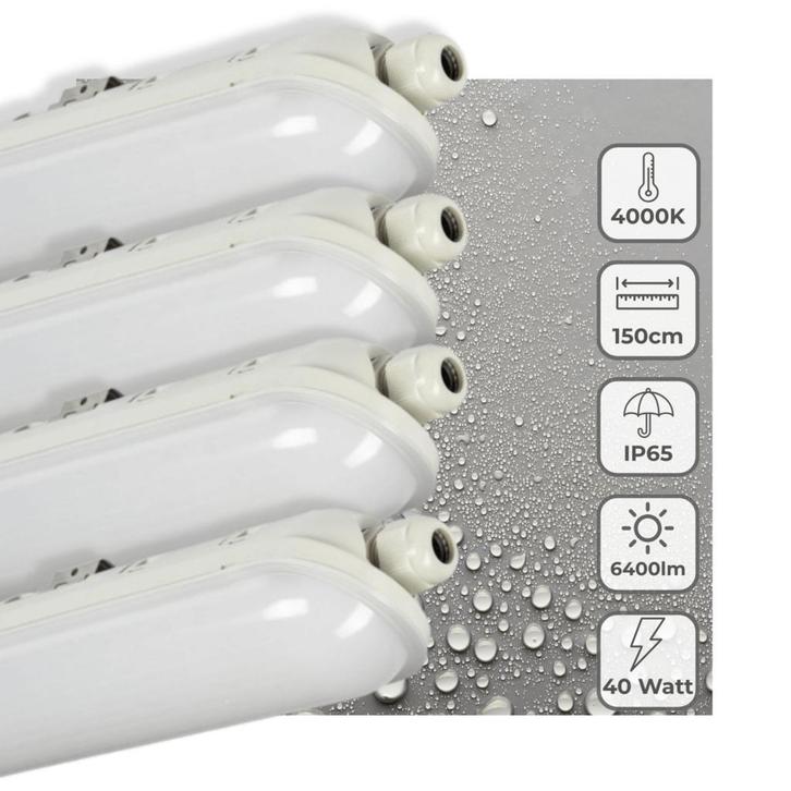 LED TL-armatuur 6400 lumen - 40W - Koelwit 4000K - IP65 Wate, Huis en Inrichting, Lampen | Overige, Nieuw, Verzenden