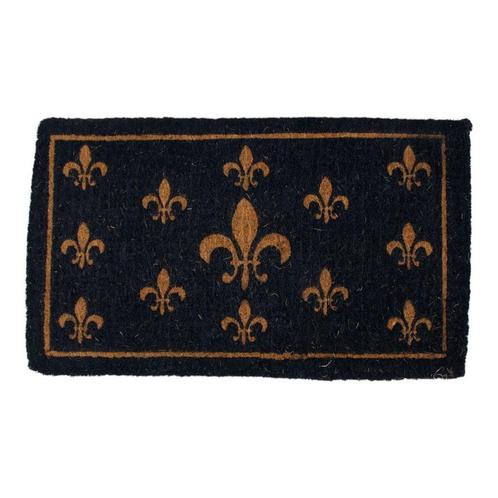 kokosmat handgeweven franse lelie donkerblauw 75cm, Tuin en Terras, Deurmatten, Verzenden