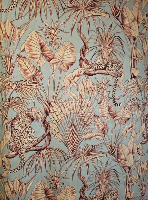 Exclusief stof in Boheemse stijl met een jaguar en, Antiek en Kunst, Antiek | Kleden en Textiel