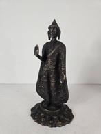 Beeld, Groot beeld staande Boeddha - 28 cm - Brons, Antiek en Kunst