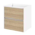 Wastafelonderkast Tiger Reverse 60 cm Naturel Eik - Mat Wit, Ophalen of Verzenden, Nieuw, Bad